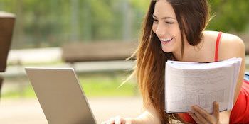 Student Learning With A Laptop